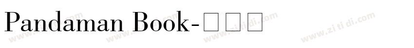 Pandaman Book字体转换